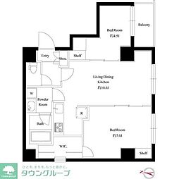 Live Casa両国北斎通り 7階2LDKの間取り