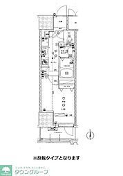 RisingPlaceKameido 15階1Kの間取り