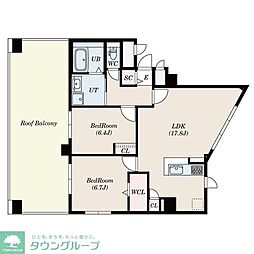 S-FORT亀戸 12階2LDKの間取り