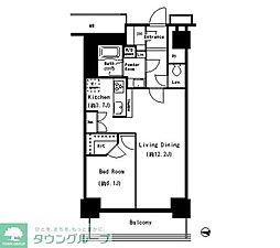 キャナルスクウェア豊洲 6階1LDKの間取り