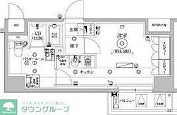 セジョリ墨田EASTIII 2階ワンルームの間取り
