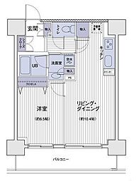 エスティメゾン大島 15階1LDKの間取り