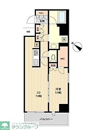 ＨＦ両国レジデンス 7階1LDKの間取り