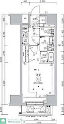 クオリタス秋葉原 2階1Kの間取り