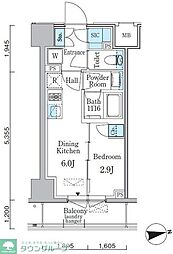 JR総武線 両国駅 徒歩3分の賃貸マンション 9階1DKの間取り