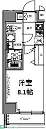 都営新宿線 西大島駅 徒歩7分の賃貸マンション 10階1Kの間取り