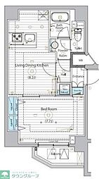 MAXIVASAKUSAMIRAIS 1LDKの間取図画像