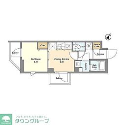 墨田区東向島1丁目マンション 1DKの間取図画像