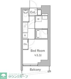 SPコート四ツ木 1Kの間取図画像