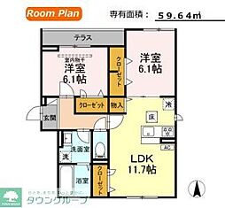 Arco Mistletoe 2LDKの間取図画像