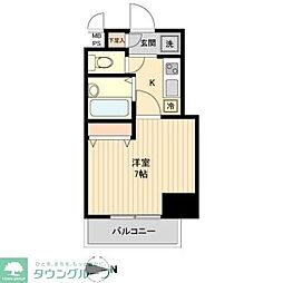 HF亀戸レジデンス 1Kの間取図画像