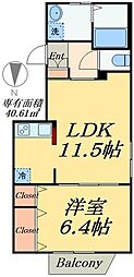 TOKYOFLAT 1LDKの間取図画像