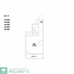 ウィンベルソロ亀有6 ワンルームの間取図画像