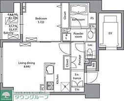 レジディア神田岩本町 1LDKの間取図画像