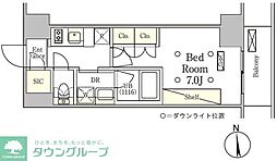テラス御徒町 1Kの間取図画像