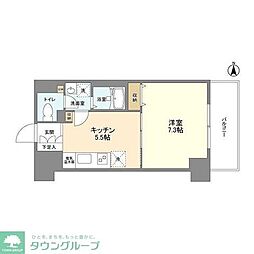 ヴェルデ東日本橋 1DKの間取図画像