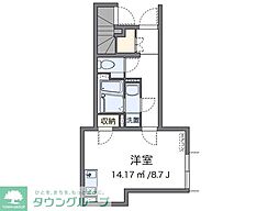 ブリリアントN21 ワンルームの間取図画像