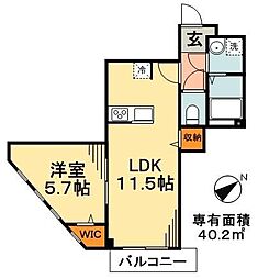 ハイネスメゾン成輪 1LDKの間取図画像