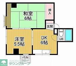 アフェール・J新小岩 2DKの間取図画像