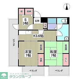 URBANTERRACE亀有 2SKの間取図画像