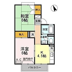 カーサカルム 2Kの間取図画像