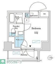 パークアクシス錦糸町スタイルズ ワンルームの間取図画像