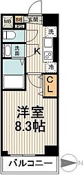 ブランピュール木場公園 1Kの間取図画像
