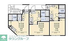ステラ西小岩 1Kの間取図画像