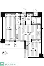 シャン・ド・フルール 2DKの間取図画像