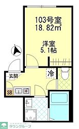 仮称松島新築9世帯 1Kの間取図画像