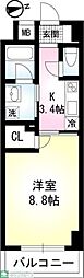 CIELBLEU 1Kの間取図画像