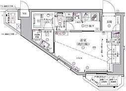 アルテシモシリウス 1Kの間取図画像
