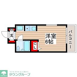 モンシェール新小岩 ワンルームの間取図画像