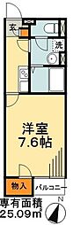 レオネクストアイランド 1Kの間取図画像