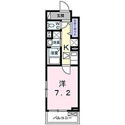 クリンゲル 1Kの間取図画像