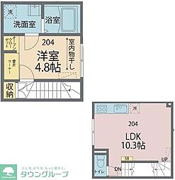 カインドネスα立石SOLASIA 1LDKの間取図画像