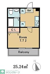 ジャトラハウス東京 1Kの間取図画像