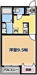 シャルール・メゾン 1Kの間取図画像