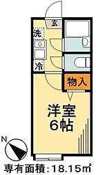 ピア・フェニックス2 1Kの間取図画像