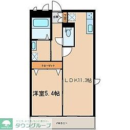 オッサボヌール船堀 1LDKの間取図画像