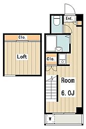 ビューラー145 2階ワンルームの間取り