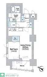 イストワール阿佐ヶ谷 1LDKの間取図画像
