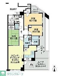 ハイホーム武蔵関A館 3LDKの間取図画像