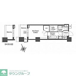 コンフォリア西荻窪 1Kの間取図画像
