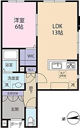 G・Sハイム 1LDKの間取図画像