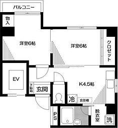 Y・Yビル 2Kの間取図画像