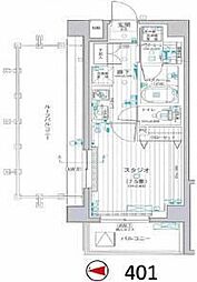 デュオステージ鷺ノ宮 1Kの間取図画像