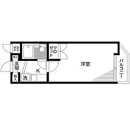 日神パレステージ上石神井第2 1Kの間取図画像