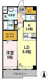 EastonGrace 1LDKの間取図画像