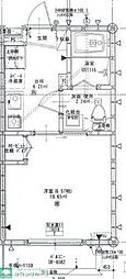 グリーンコート 1Kの間取図画像